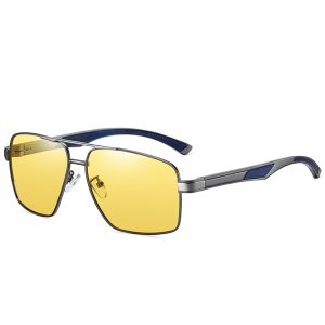 Ochelari de soare barbati, Aviator, Skyddar LM001, Galben;gri