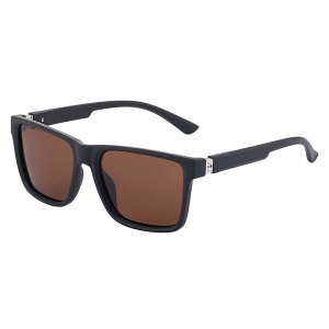 Ochelari de Soare Barbati, Protectie UV, Desing Patrat, Fashion, set cu sticker, Model 8506, Maro