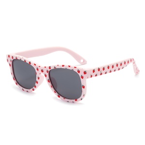 Ochelari de Soare Copii, 1-3 Ani, Protectie UV400, Stil Oval, set cu sticker, Model 5218, Roz