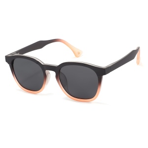 Ochelari de Soare Copii, 10-16 Ani, Filtru UV400, Desing Rotund Supradimensionat, set cu sticker, Model 691, Negru aramid