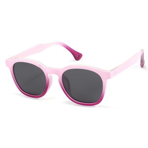 Ochelari de Soare Copii, 10-16 Ani, Filtru UV400, Desing Rotund Supradimensionat, set cu sticker, Model 691, Roz