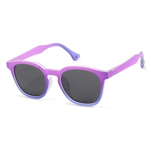 Ochelari de Soare Copii, 10-16 Ani, Filtru UV400, Desing Rotund Supradimensionat, set cu sticker, Model 691, Mov