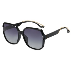 Ochelari de Soare Dama, Protectie UV400, Desing Oversized, set cu sticker, Model 5228, Negru