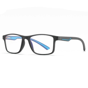 Ochelari Protectie Blue Light Unisex/Femei, SKYDDAR INNOVATION, Rame Metalice, F2388, Design Modern, set cu sticker, Negru;albastru