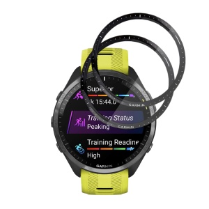 [Pachet 2x] Folie pentru Garmin Forerunner 965, protectie zgarieturi, set cu sticker, Nano Flex, Negru