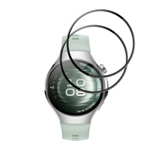 [Pachet 2x] Folie pentru Huawei Watch 5 42mm, protectie zgarieturi, set cu sticker, Nano Flex, Negru