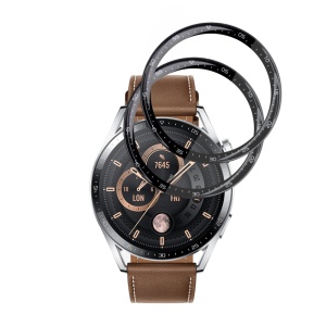 [Pachet 2x] Folie pentru Huawei Watch GT 3 46mm, protectie zgarieturi, set cu sticker, Nano Flex, Negru