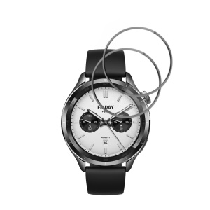 [Pachet 2x] Folie pentru Xiaomi Watch S4, protectie zgarieturi, set cu sticker, Nano Flex, Negru