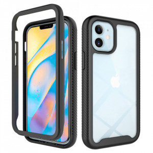[Pachet 360°] Husa + Folie iPhone 12 Mini, Techsuit Defense - Negru - Img 1