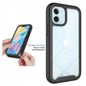 [Pachet 360°] Husa + Folie iPhone 12 Mini, Techsuit Defense - Negru - Img 5