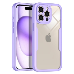 [Pachet 360°] Husa + Folie pentru iPhone 15 Pro Max, SKDR ColorShield 360° - Mov - Img 3