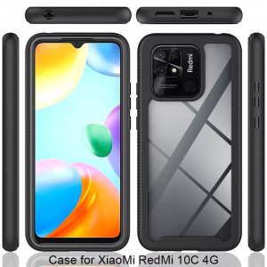 [Pachet 360°] Husa + Folie Xiaomi Redmi 10C, Techsuit Defense - Negru - Img 5