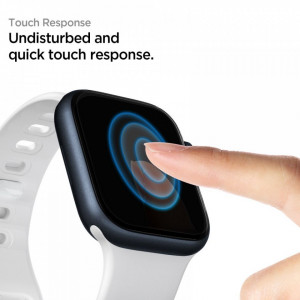 [Pachet 3x] Folie Apple Watch 7 (45mm), Neo Flex Spigen - Clear - Img 4