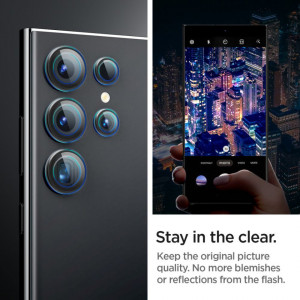 [Pachet x2] Foli Camera Samsung Galaxy S24 Ultra, Spigen Glas.tR Optik - Negru - Img 5