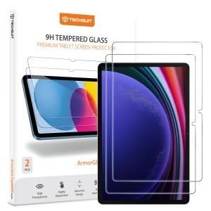 [Pachet x2] Folie pentru Folie pentru Samsung Galaxy Tab S9 / S9 FE / S10 FE / S10 Lite, SKYDDAR INNOVATION, ArmorGlass CrystalHD, Ultra HD, set cu sticker, Transparent