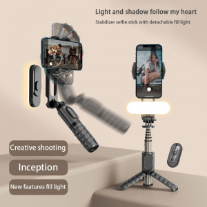 Selfie stick tip trepied, LED, telecomanda Bluetooth, Techsuit Q09 - Negru - Img 7