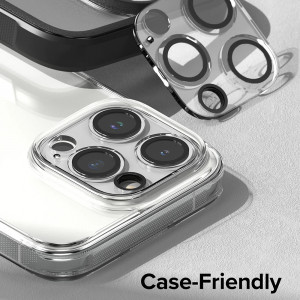 [Set 2x] Folii camera iPhone 15 Pro Max, Ringke Camera Protector Glass - Clear - Img 6