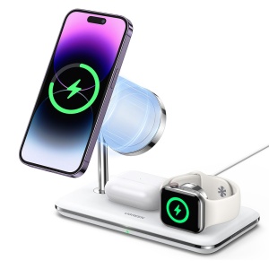 Statie Alimentare Telefon, AirPods, iWatch, 25W, Ugreen CD278, Alb