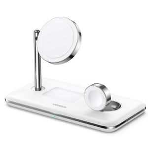 Statie Alimentare Telefon, AirPods, iWatch, 25W, Ugreen CD278, Alb - Img 2