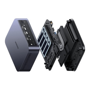 Statie pentru Management Continut Digital, HDMI, LAN, USB, Type-C, i5, 10Gb, RAID, 32TB, 8K, Ugreen DXP480T Plus, Negru - Img 6