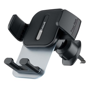Suport Auto, Proove Crystal Clamp, Prindere Grila, Clema Mecanica, Fixare Sigura, Telefoane 4.7–6.9 inch, Negru