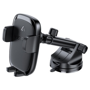 Suport Auto Telefon cu Incarcare Wireless 15W, Magnetic, Montare Bord, Lock Clip, Compatibil 4.7"-6.9", Acefast D49, Negru