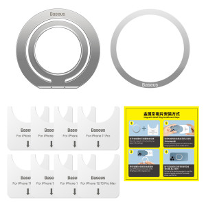 Suport Inel Telefon, Baseus Halo Series Foldable - Gri - Img 7