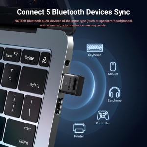 Adaptor, Bluetooth, USB, Plug&Play, Design Compact, Ugreen CM591, Negru - Img 3