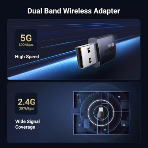 Adaptor Dual Band Wi-Fi, USB, Ugreen CM762, Negru - Img 5