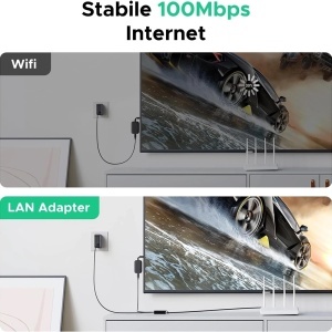 Adaptor pentru Internet, USB, USB-C la RJ45, 100Mbps, Indicator LED, Ugreen CR110, Negru - Img 3