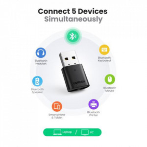 Adaptor Wireless USB la Bluetooth, Ugreen CM390, Negru - Img 5
