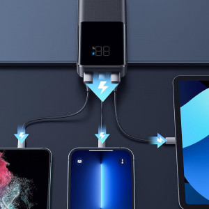 Baterie externa 2x USB, 1x Type-C, 1x Micro USB, display digital, 15W, 20.000mAh, JoyRoom (JR-T014) - Negru - Img 5