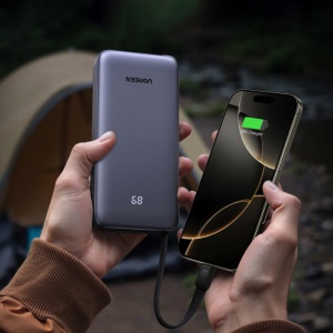 Baterie Externa cu Cablu Incorporat, USB, Type-C, 20000mAh, 45W, Ugreen PB536 - Gri - Img 5