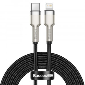 Cablu de Date Type-C la Lightning 20W, 2m, Baseus Cafule Series - Negru - Img 1