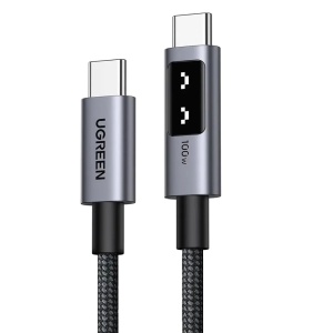 Cablu de Date USB-C la USB-C, 5A, 100W, 0.5m, Ugreen L509 - Space Gray