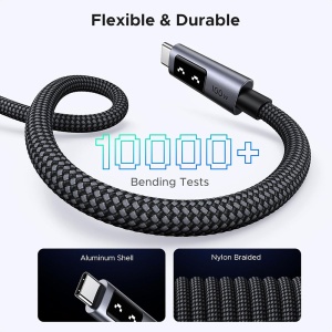 Cablu de Date USB-C la USB-C, 5A, 100W, 2m, Ugreen L509 - Space Gray - Img 7