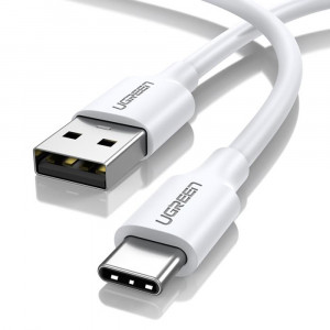 Cablu de Date USB la Type-C, PD18W, 3A, 2m, Ugreen US287, Alb