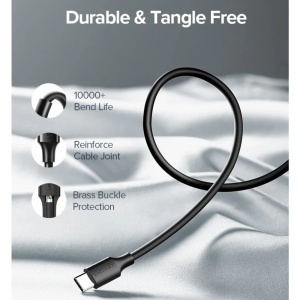 Cablu de Date USB la Type-C, PD18W, 3A, 2m, Ugreen US287, Negru - Img 7