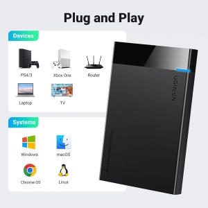 Carcasa HDD/SDD, SATA, 5Gbps + Cablu USB la Micro-B, Ugreen US221, Negru - Img 4