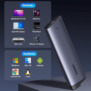 Carcasa SSD, M.2 NVMe, 10Gbps, Ugreen CM767 - Gri - Img 5