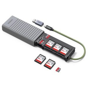 Card Reader USB/ Type-C la 2x SD, TF Card, 170MB/s, Ugreen - Gri