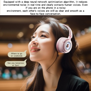 Casti wireless copii, Bluetooth 5.3, RGB, 500mAh, Jack 3.5mm, Yesido, Negru - Img 6
