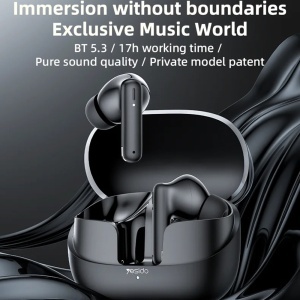Casti Wireless, In-Ear, Bluetooth 5.3, Stereo, Yesido, Negru - Img 3