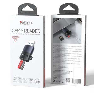 Cititor de carduri, USB 3.0, Micro SD, TF, 5Gbps, Aluminiu, Yesido, Gri - Img 7