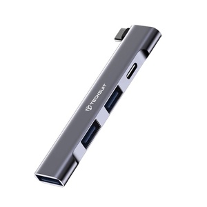Docking Station USB-C 4in1 – 2x USB 2.0, SKYDDAR INNOVATION, 1x USB 3.0, 1x Type-C PD 60W, Transfer Rapid & Incarcare, ZenithDock H12, set cu sticker, Gri