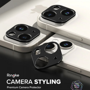 Folie camera iPhone 15 / 15 Plus, Ringke Camera Styling - Black - Img 5