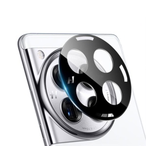Folie camera pentru OnePlus 12, SKYDDAR INNOVATION, Camera Glass Negru, set cu sticker