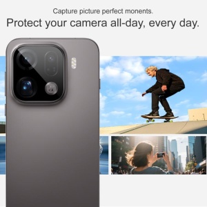 Folie camera pentru Oppo Find X9 Pro, SKYDDAR INNOVATION, Camera Glass Negru, set cu sticker - Img 3