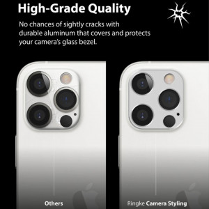 Folie iPhone 12 Pro Max, Camera Styling, Ringke - Silver - Img 3