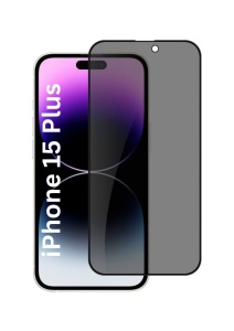 Folie pentru iPhone 15 Plus / 16 Plus, Anti-spy Ultra HD, Protectie 9H, Montare Simplă, 111D, Privacy, set cu sticker